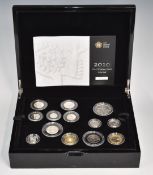 Royal Mint 2013 UK Silver Proof Coin Set comprising thirteen coins, in fitted case with