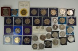 A collection of modern crowns etc