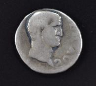 Roman Imperial silver Denarius Galba August-October 68AD, NF