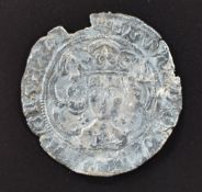 Edward IV hammered silver groat 'B' on breast, quatrefoils at neck