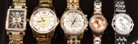 Five Ingersoll Gems ladies and gentleman's wristwatches, four in original boxes.