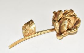 Christian Dior & Grosse brooch in the form of a rose, 9cm long