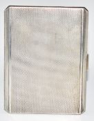 Mappin & Webb hallmarked silver Art Deco cigarette case, Birmingham 1940, length 11.5cm, weight
