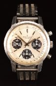 Breitling Top Time gentleman's chronograph wristwatch ref. 810 with 'Panda' dial, two tone hands,