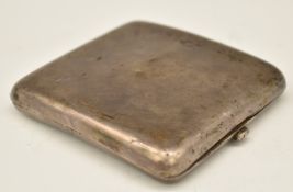 George V hallmarked silver curved cigarette case, Birmingham 1913, maker Horace Woodward & Co Ltd,