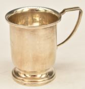 Elizabeth II hallmarked silver christening tankard, Birmingham 1953, maker Lanson Ltd, height 8cm,