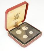 Queen Elizabeth II 1996 cased Maundy coin set