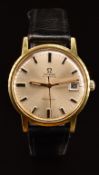 Omega gentleman's automatic wristwatch ref. 166.070 with date aperture, luminous gold hands,
