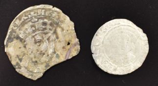 Henry VIII hammered silver groat, 1547, London, together with a half groat 3rd coinage, 1544-1547