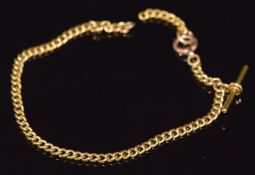 An 18ct gold Albert / fob watch chain, 12.2g