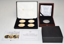 Westminster Coins George IV 1821 silver crown in deluxe wooden case with certificate, together