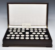 Birmingham Mint cased set of forty two hallmarked silver medallions depicting the Kings & Queens
