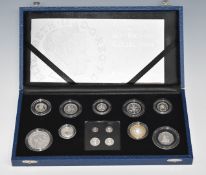 Royal Mint 2006 UK Queen's 80th Birthday silver coin collection comprising thirteen coins