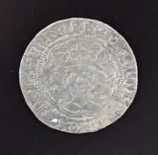 Henry VI hammered silver groat 1427-1430, crowned facing bust with amulets at neck, Calais Mint