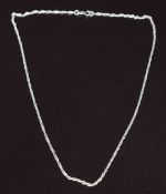 A 9ct white gold chain, 2.8g, 44cm long
