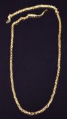 A yellow metal necklace / chain, 33g