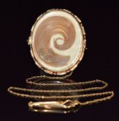 Victorian mourning locket set with hair, in vintage box