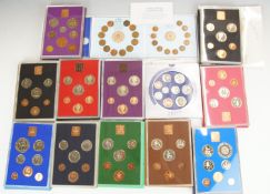 Fourteen Royal Mint coins sets including brilliant uncirculated sets for 1970-1978, 1980 and 1981 in