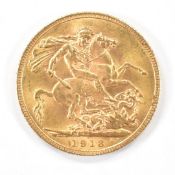 George V 1913 gold full sovereign