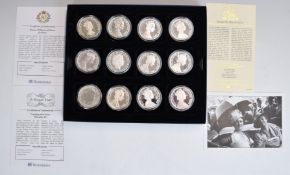 Westminster Coins 'A Royal Year' silver crown collection, in collector's box with some certificates