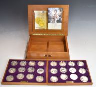 Royal Mint Queen Elizabeth II Golden Jubilee silver proof coin collection, comprising twenty four