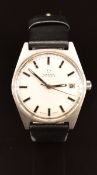 Omega gentleman's automatic wristwatch ref. 166.041 with date aperture, two-tone hands and baton
