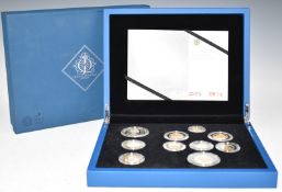 Royal Mint 2012 UK Silver Proof Coin Set to celebrate The Queen's Diamond Jubilee comprising ten