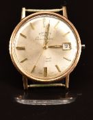 Rotary Commodore 9ct gold automatic wristwatch with date aperture, gold hands and baton hour