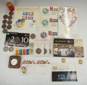 Two 1968 Mexico Olympics commemorative silver 25 pesos, together with London Olympics crown,