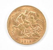 George V 1913 gold half sovereign