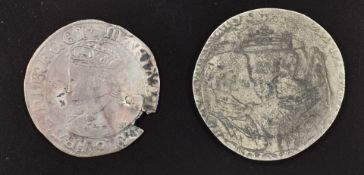 Philip and Mary hammered silver sixpences Middleham hoard 1554, together with a Mary silver groat