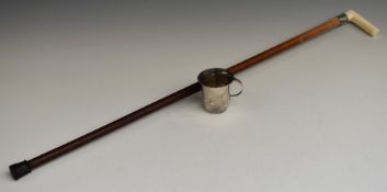 George VI Art Deco style hallmarked silver tankard, height 7cm, weight 73g, together with hallmarked