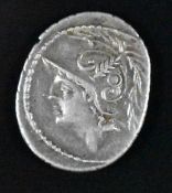 Roman Republic silver Denarius Q Minucius M f Thermus 103BC, GVF