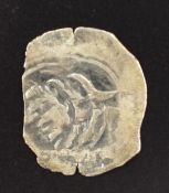 Celtic / Ancient silver hammered coin unresearched, hooded profile face left, unidentifiable