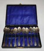 Eleven hallmarked silver coffee or teaspoons, all Birmingham, five 1919 the other six 1924, all