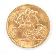 George V 1914 gold half sovereign