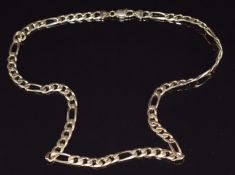 A 9ct gold curb necklace, 39.6g ,52cm