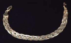 A 9ct gold plaited bracelet, 4.9g, 18cm long