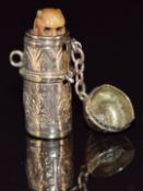 Victorian pop up devil charm which served as a reminder of temperance, 2.6g, 2.4cm