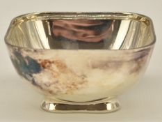 George VI hallmarked silver sugar bowl of square form, Sheffield 1942, maker Atkin Brothers, width
