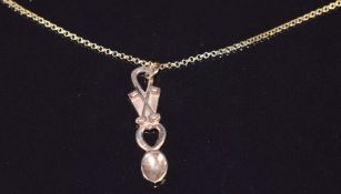 A 9ct gold necklace, 2.8g
