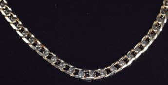A 9ct gold curb link necklace, 54g, 56cm long