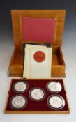 Royal Mint 19th and 20thC Great Seals of the Realm comprising twelve 'oversized' (63mm) silver
