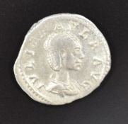 Roman Imperial silver Denarius of Julia Paula (wife of Elagabalus) 219AD, NVF