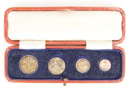 George V 1923 cased Maundy coin set