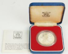 Silver cased proof Queen Elizabeth II crown with certificate