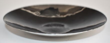 Keswick School of Industrial Arts hammered stainless steel Arts & Crafts style bowl, marked KSIA and