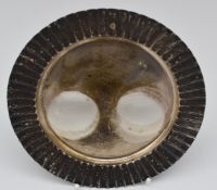 Elizabeth II hallmarked silver tray with crimped edge, Sheffield 1978, maker Carr's of Sheffield