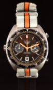 Heuer Autavia 'Orange Boy' gentleman's automatic chronograph wristwatch ref. 11630 with date