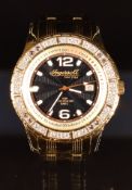 Ingersoll Gems Pilot gentleman's wristwatch with date aperture, luminous hands and hour markers,